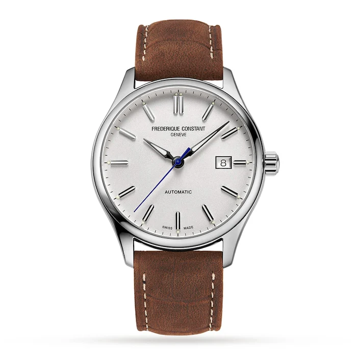 Frederique Constant Automatic 40mm Men’s Watch with Silver Material Dial, Stainless Steel Case, 50m Water Resistant / FC-303NS5B6