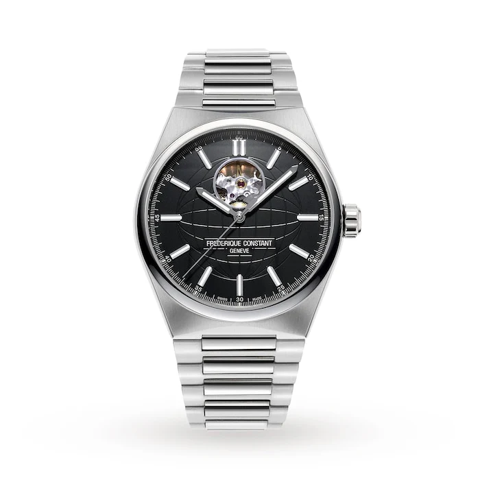 Frederique Constant Automatic 41mm Men’s Watch with Black Material Dial, Stainless Steel Case & Bracelet, 50m Water Resistant / FC-310B4NH6B