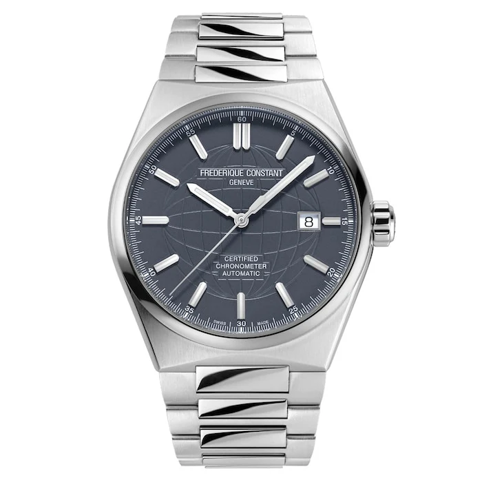 Frederique Constant Automatic 41mm Men’s Watch with Blue Material Dial, Stainless Steel Case & Bracelet, 100m Water Resistant / FC-303BL4NH6B