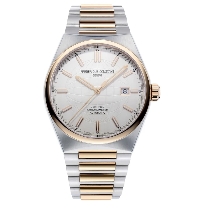 Frederique Constant Automatic 41mm Men’s Watch with Silver Material Dial, Stainless Steel Case & Bracelet, 50m Water Resistant / FC-303V4NH2B