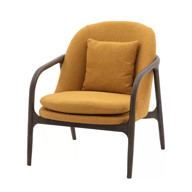 Gallery Allegra Ochre Fabric Armchair - Image 5