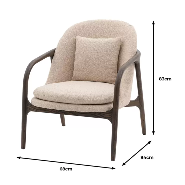 Gallery Allegra Taupe Fabric Armchair - Image 8