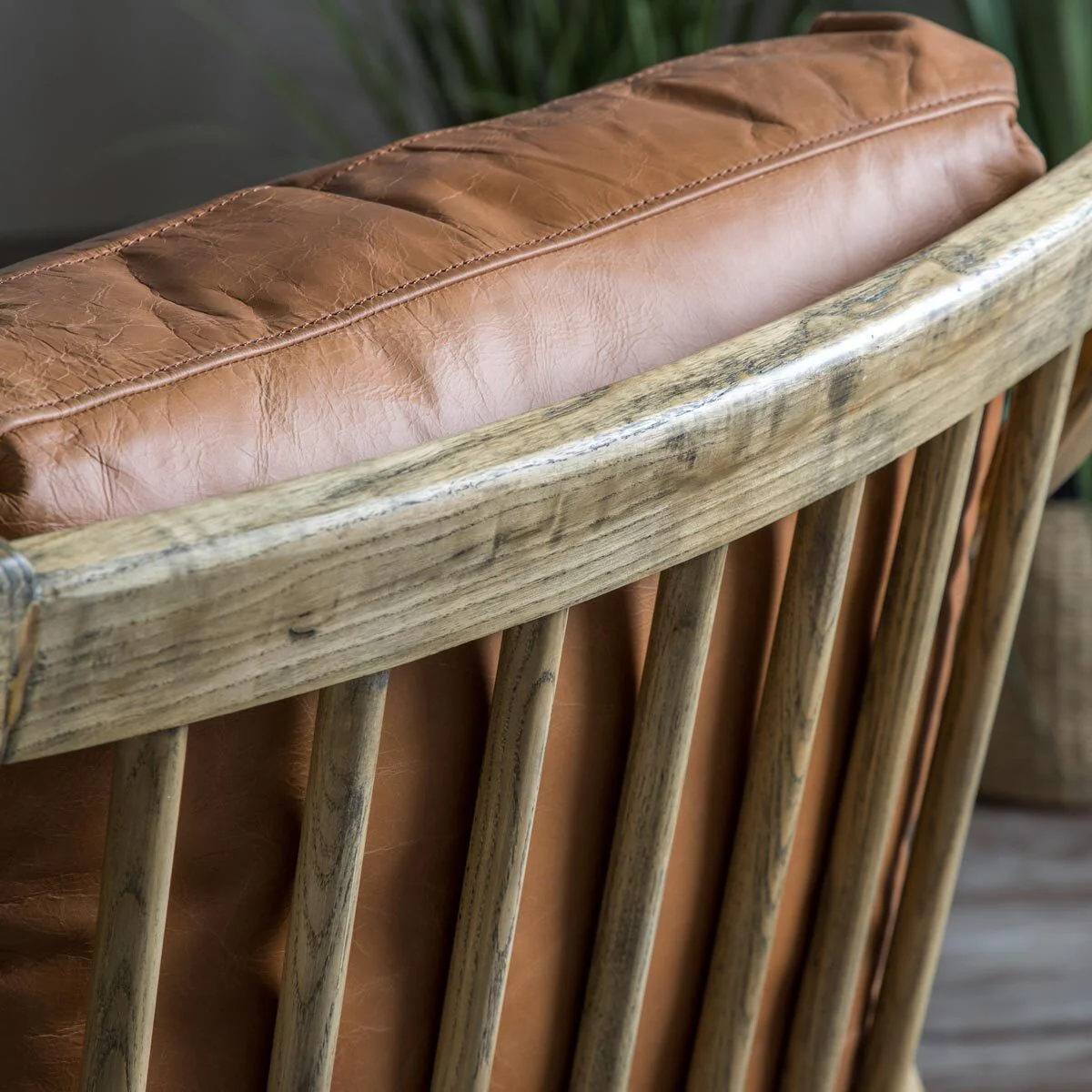 Gallery Ashford Brown Leather Armchair - Image 5