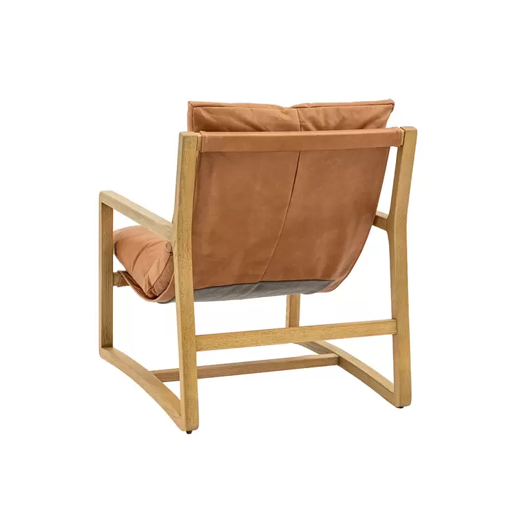 Gallery Burela Vintage Brown Leather Lounge Chair - Image 6