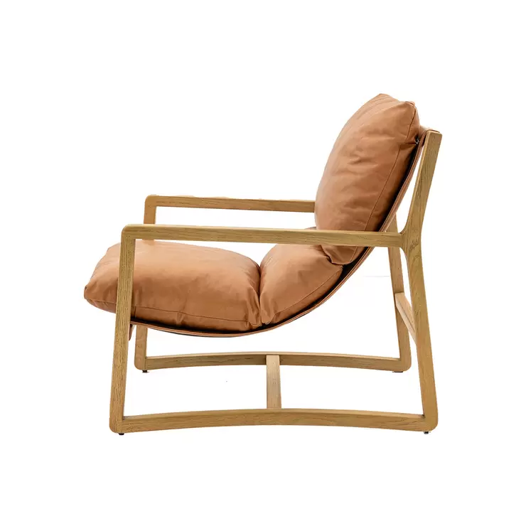 Gallery Burela Vintage Brown Leather Lounge Chair - Image 7