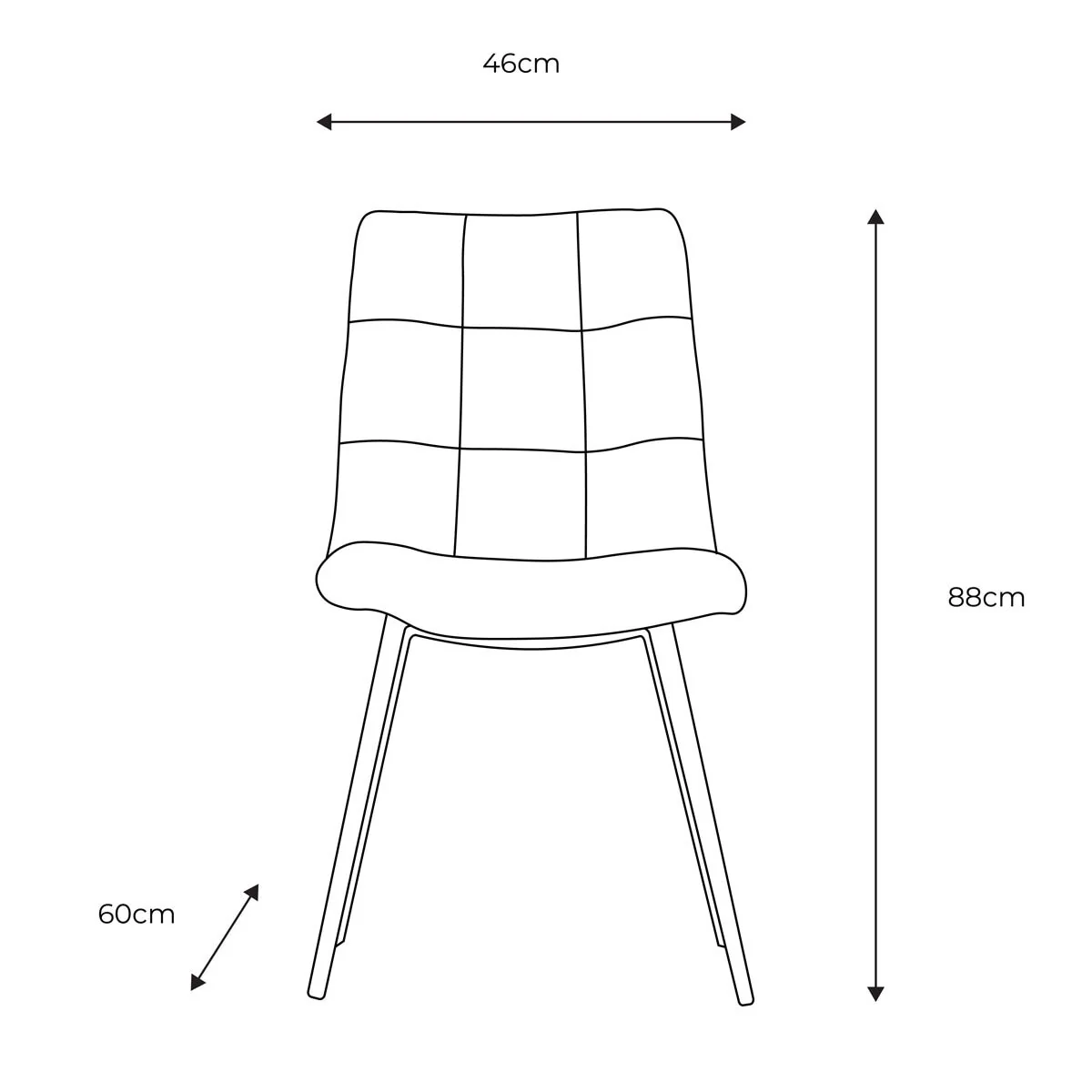 Gallery Darwin Grey Faux Leather Dining Chair, 2 Pack - Image 2