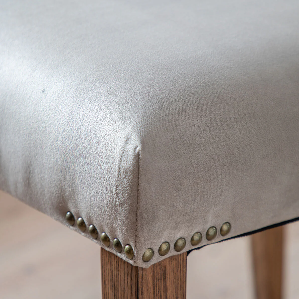 Gallery Highgrove Grey Velvet Dining Chair, 2 Pack - Image 3