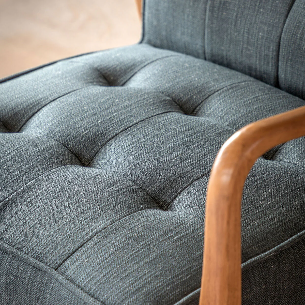 Gallery Humber Dark Grey Linen Armchair - Image 3