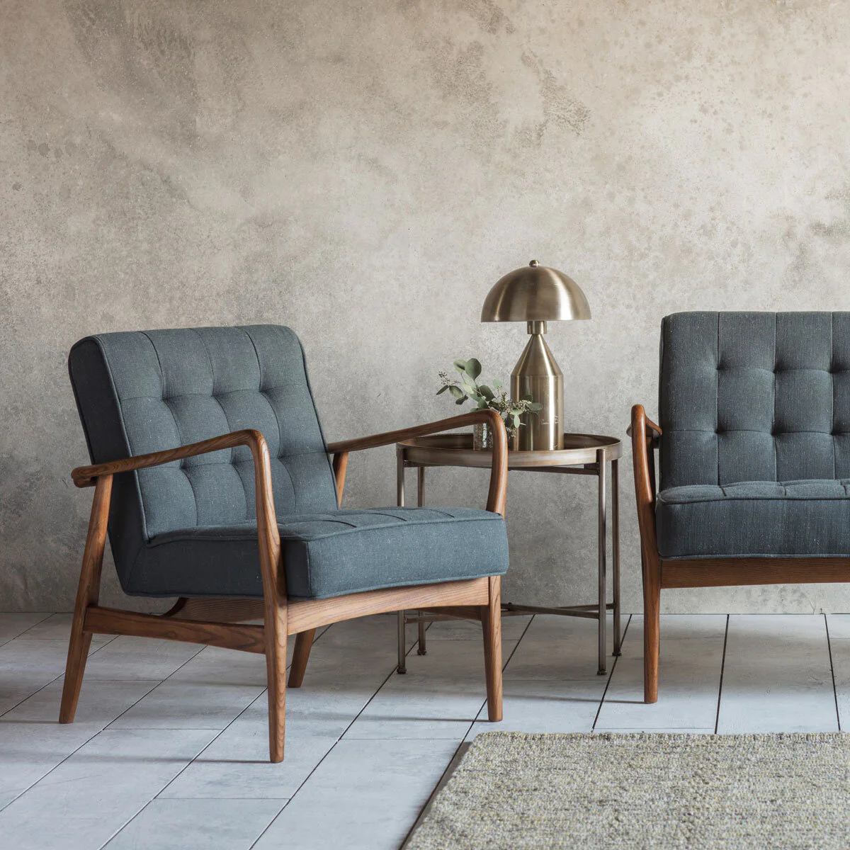 Gallery Humber Dark Grey Linen Armchair - Image 5