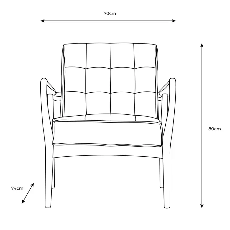 Gallery Humber Vintage Brown Leather Armchair - Image 2