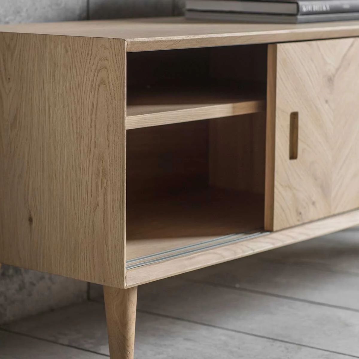 Gallery Milano Oak Entertainment Unit for TV's up to 55" - Image 4
