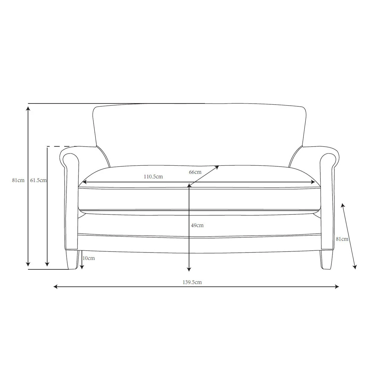 Gallery Mr. Paddington Vintage Brown Leather 2 Seater Sofa - Image 2