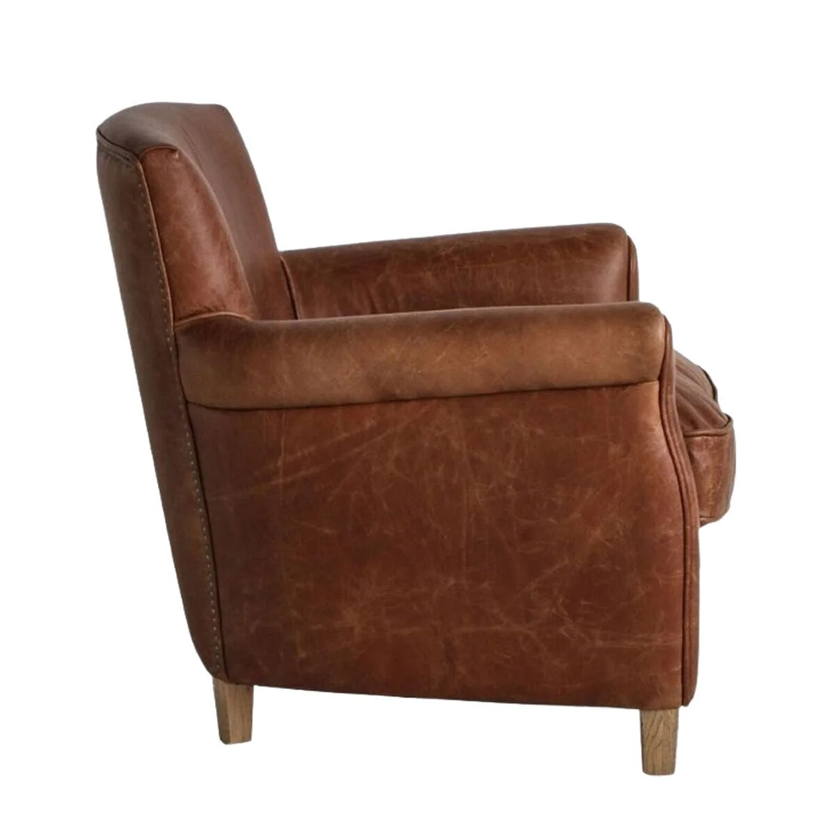 Gallery Mr. Paddington Vintage Brown Leather Armchair - Image 8