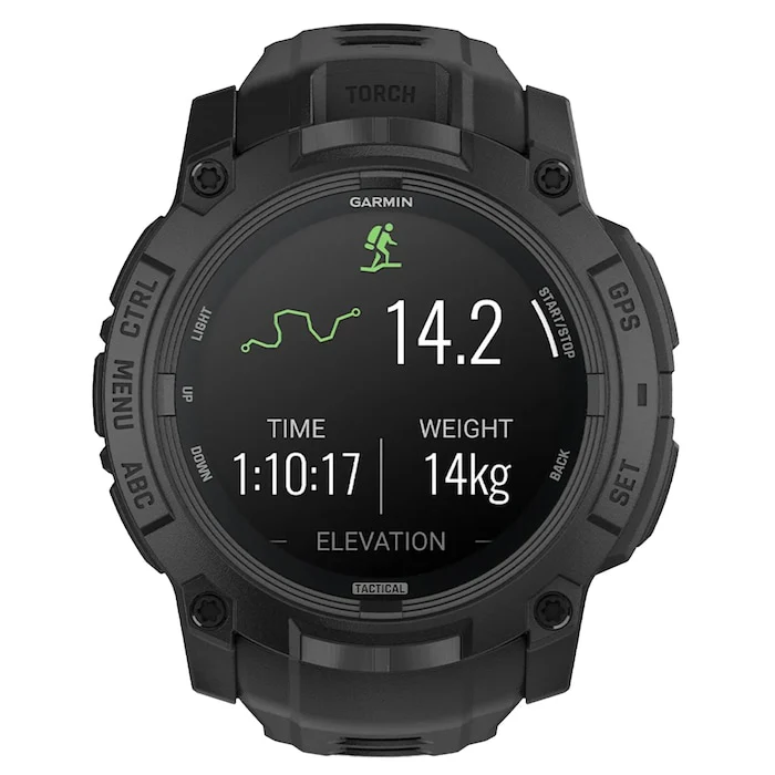 Garmin 50mm Men’s Watch with Black Material Dial, 100m Water Resistant / 010-03020-50