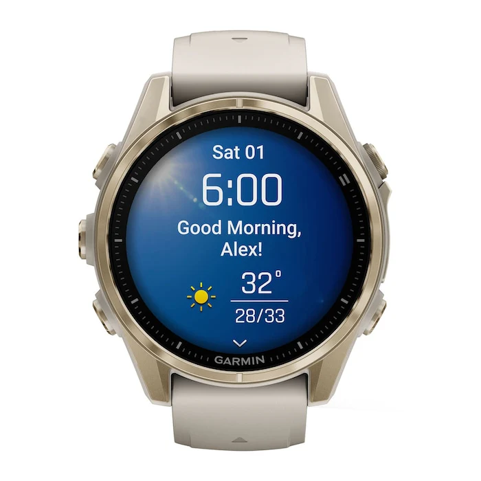 Garmin Fēnix® 8 43mm, AMOLED Unisex Watch GPS Smartwatch AMOLED Display Multi Band GNSS 010-02903-11