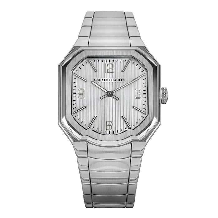 Gerald Charles Automatic 38mm Men’s Watch with Silver Material Dial, Stainless Steel Case & Bracelet, 100m Water Resistant / ML1.0-A-18