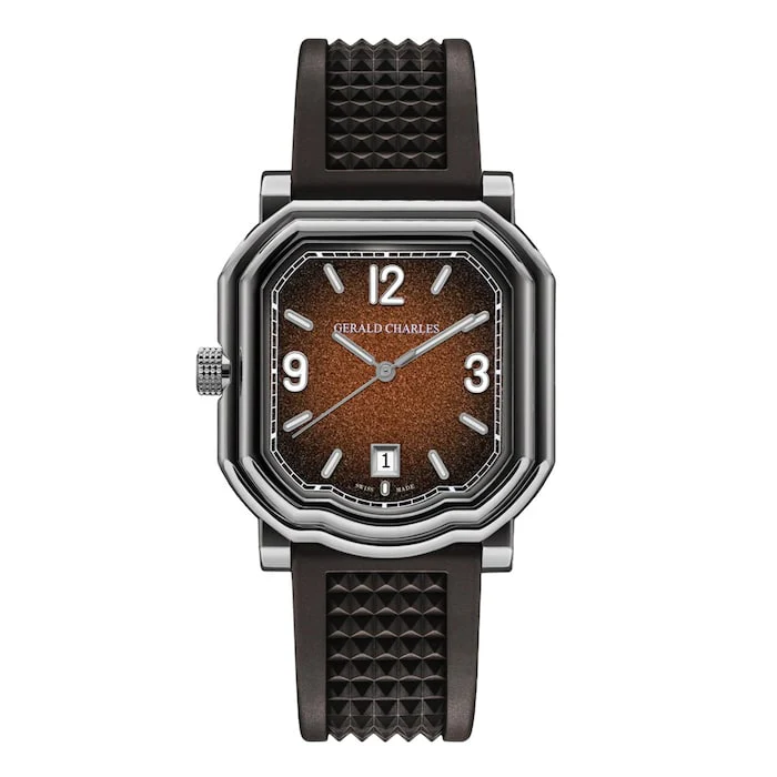 Gerald Charles Sport Automatic 39mm Men’s Watch with Brown Material Dial, Titanium Case, 100m Water Resistant / GC2.0-TX-TN-08-GR