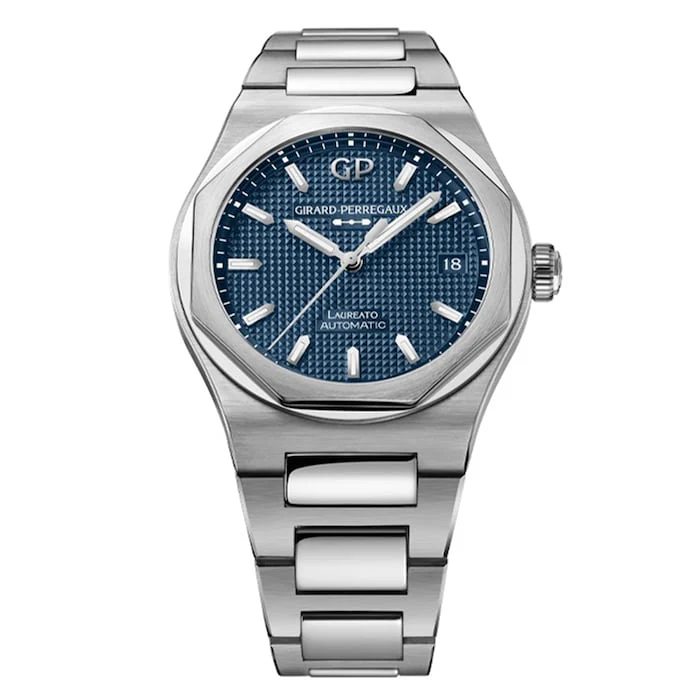 Girard Perregaux Automatic 38mm Men’s Watch with Blue Material Dial, Stainless Steel Case & Bracelet, 100m Water Resistant / 81005-11-3460-1CM