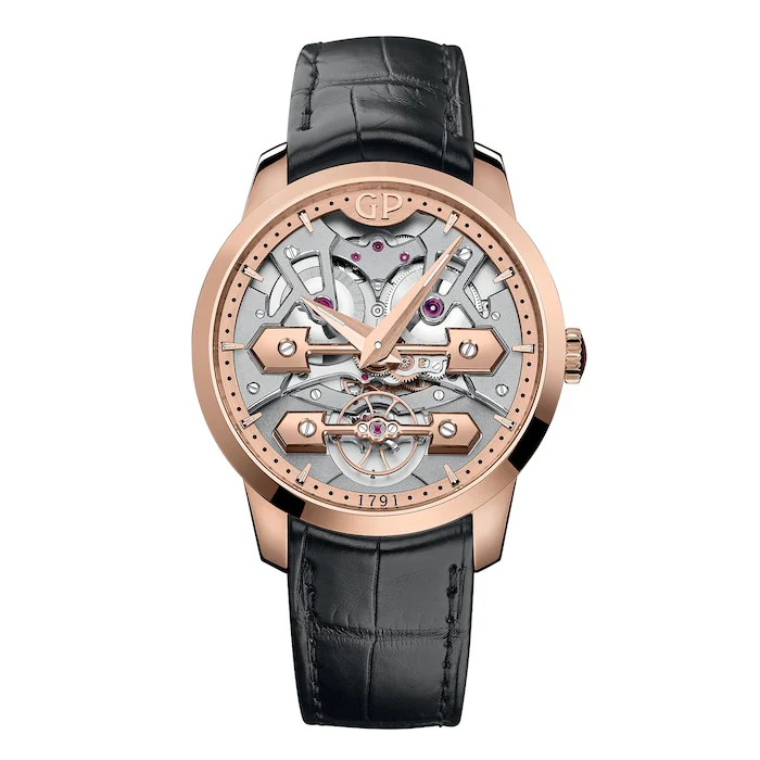 Girard Perregaux Automatic 45mm Men’s Watch with Skeleton Material Dial, Gold Case, 30m Water Resistant / 86000-52-001-BB6A