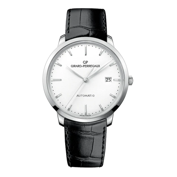 Girard Perregaux Elegance Automatic 40mm Men’s Watch with Silver Material Dial, Stainless Steel Case, 30m Water Resistant / 49555-11-131-BB60