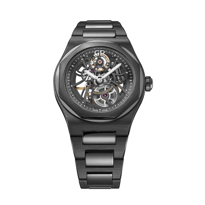 Girard Perregaux Elegance Automatic 42mm Men’s Watch with Skeleton Material Dial, Titanium Case, 100m Water Resistant / 81015-32-001-32A