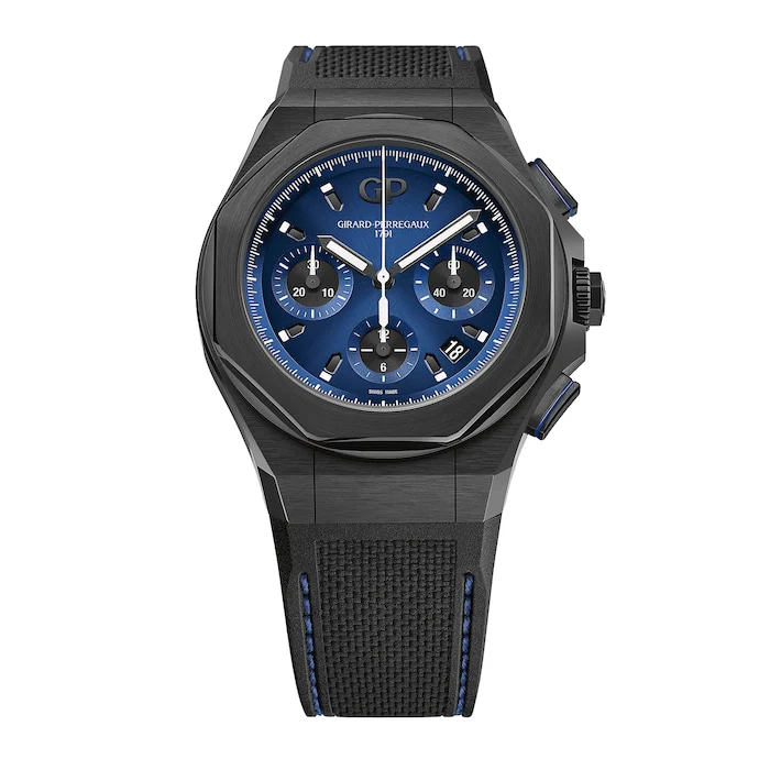 Girard Perregaux Elegance Automatic 44mm Men’s Watch with Blue Material Dial, Titanium Case, 300m Water Resistant / 81060-21-491-FH6A
