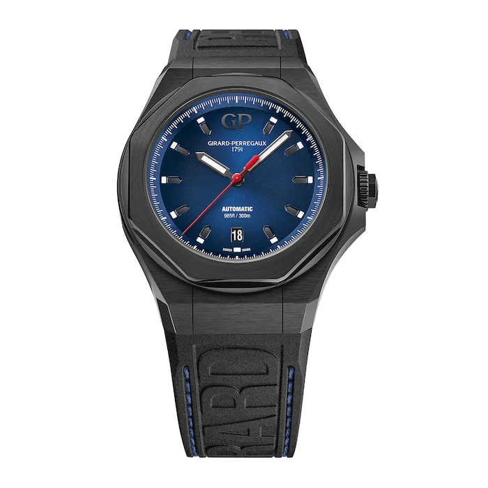 Girard Perregaux Elegance Automatic 44mm Men’s Watch with Blue Material Dial, Titanium Case, 300m Water Resistant / 81070-21-491-FH6A