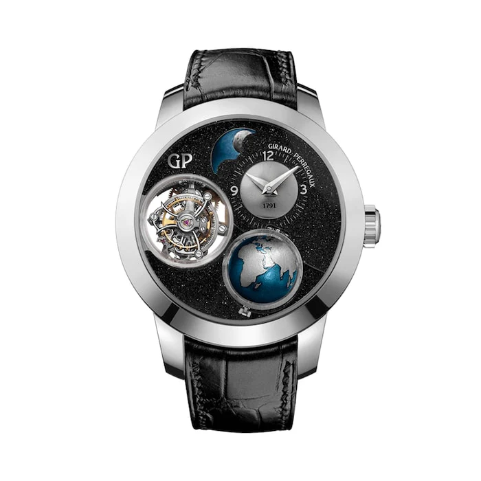 Girard Perregaux Manual Wind 48mm Men’s Watch with Skeleton Material Dial, Gold Case, 30m Water Resistant / 99290-53-653-BA6A