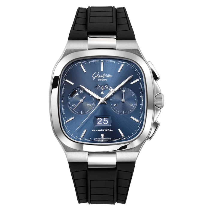 Glashutte Original Automatic 40mm Men’s Watch with Blue Material Dial, Stainless Steel Case, 100m Water Resistant / 1-37-02-08-02-63