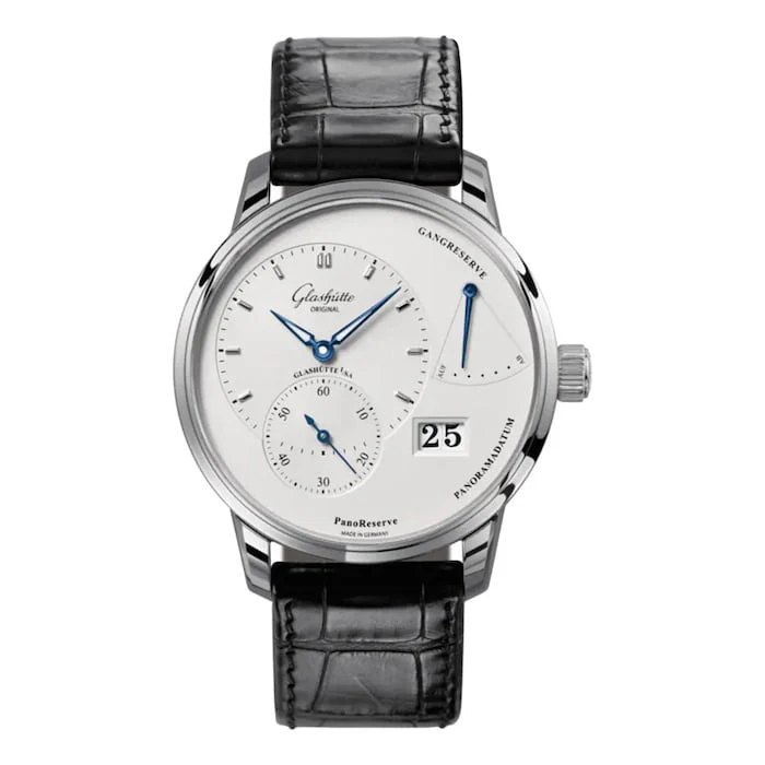 Glashutte Original PanoReserve 40mm Mens Watch White Luxury Watch Swiss Made Highâ Precision Movement Sapphire Crystal Stainless Steel Case 1-65-01-22-12-61