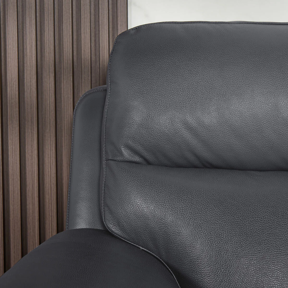 Grace Dark Grey Leather Power Reclining Armchair - Image 6
