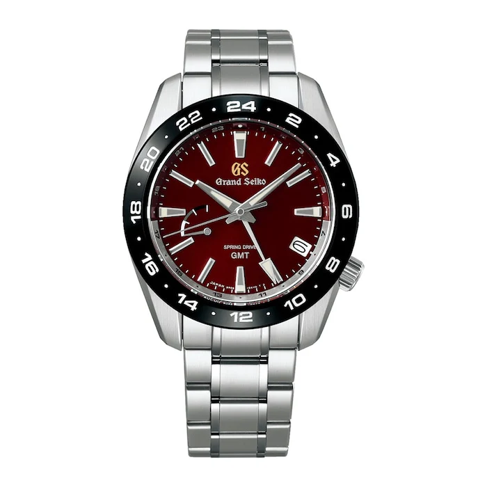 Grand Seiko Elegance Spring Drive Men’s Watch with Red Material Dial, Stainless Steel Case & Bracelet, 200m Water Resistant / SBGE305