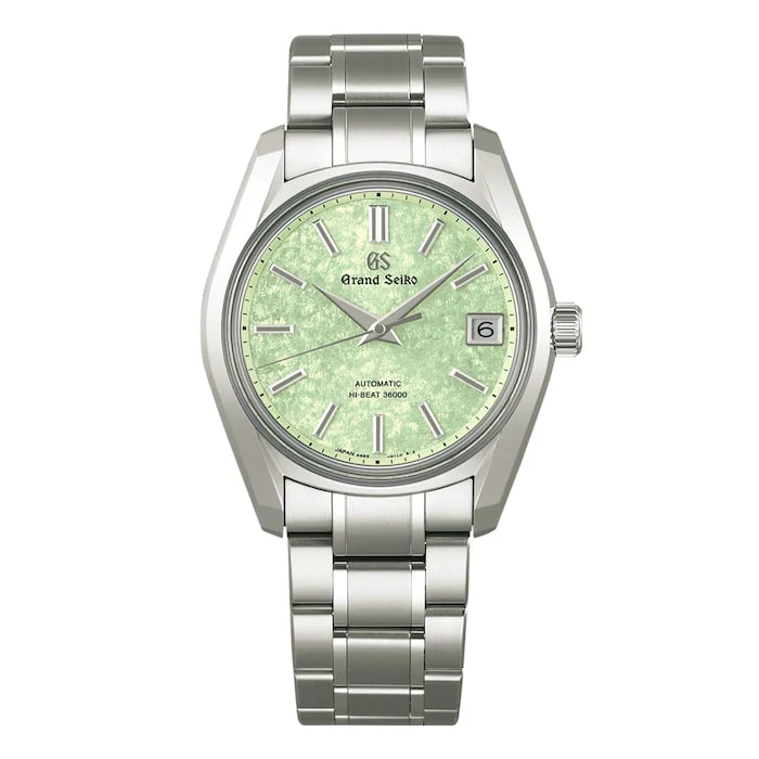 Grand Seiko Heritage 38mm Mens Luxury Watch Green SBGH343