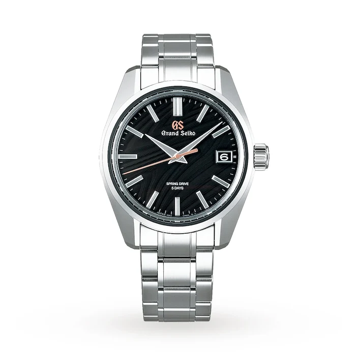 Grand Seiko Heritage Automatic 40mm Men’s Watch with Black Material Dial, Stainless Steel Case & Bracelet, 100m Water Resistant / SLGA013