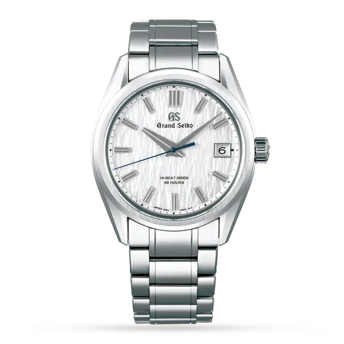 Grand Seiko Heritage Automatic 40mm Men’s Watch with White Material Dial, Stainless Steel Case & Bracelet, 100m Water Resistant / SLGH005