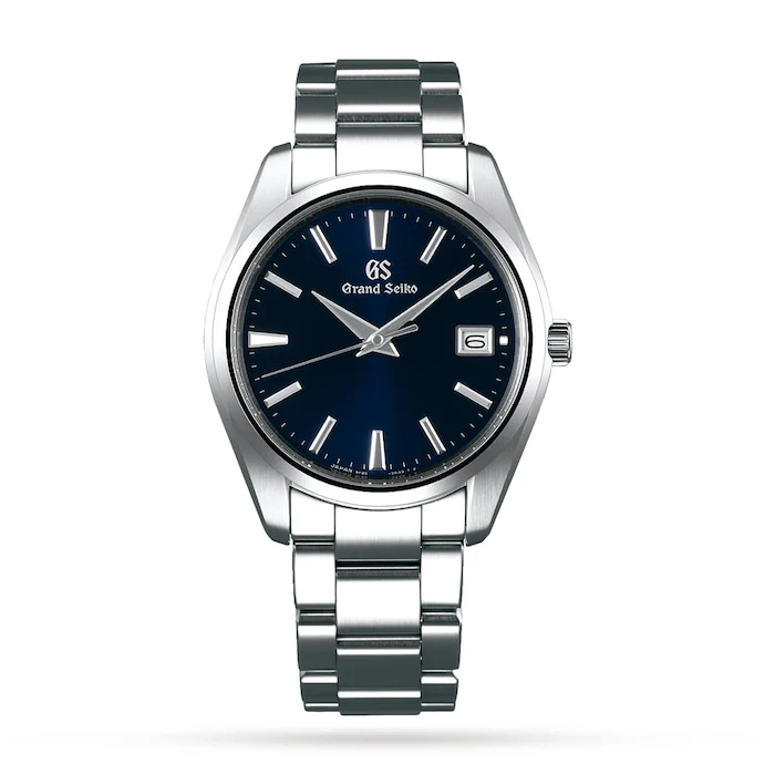 Grand Seiko Heritage Quartz 40mm Men’s Watch with Blue Material Dial, Stainless Steel Case & Bracelet, 100m Water Resistant / SBGP013