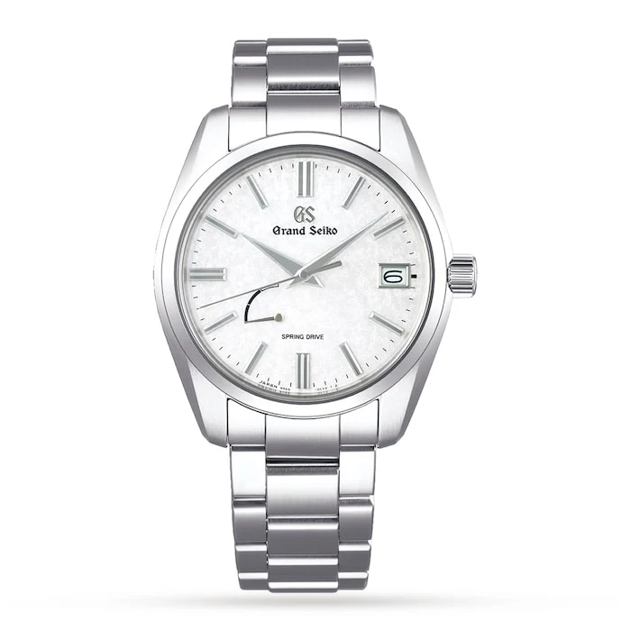 Grand Seiko Heritage Spring Drive 40mm Men’s Watch with Silver Material Dial, Stainless Steel Case & Bracelet, 100m Water Resistant / SBGA465