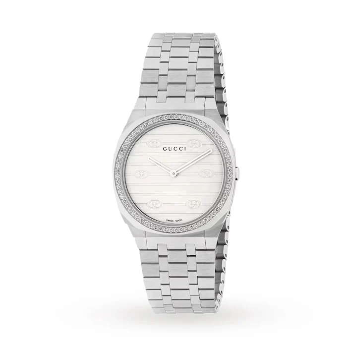 Gucci 25H Ladies Watch Luxury Watch Swiss Made High Precision Movement Sapphire Crystal Stainless Steel Case YA163503