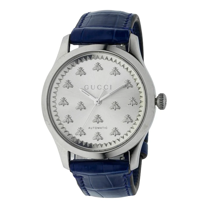 Gucci Automatic 38mm Men’s Watch with Grey Material Dial, Stainless Steel Case, 50m Water Resistant / YA1264214
