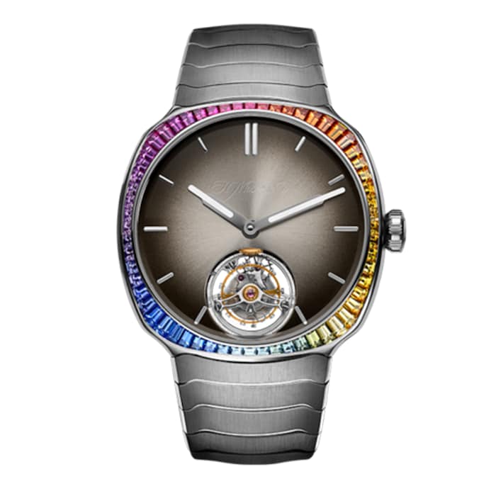 H. Moser & Cie Automatic 40mm Men’s Watch with Black Material Dial, Stainless Steel Case & Bracelet, 120m Water Resistant