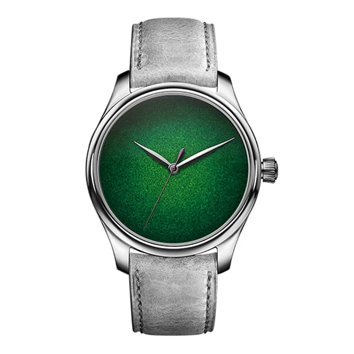 H. Moser & Cie Automatic 40mm Men’s Watch with Green Material Dial, Stainless Steel Case, 30m Water Resistant / 1200-1233