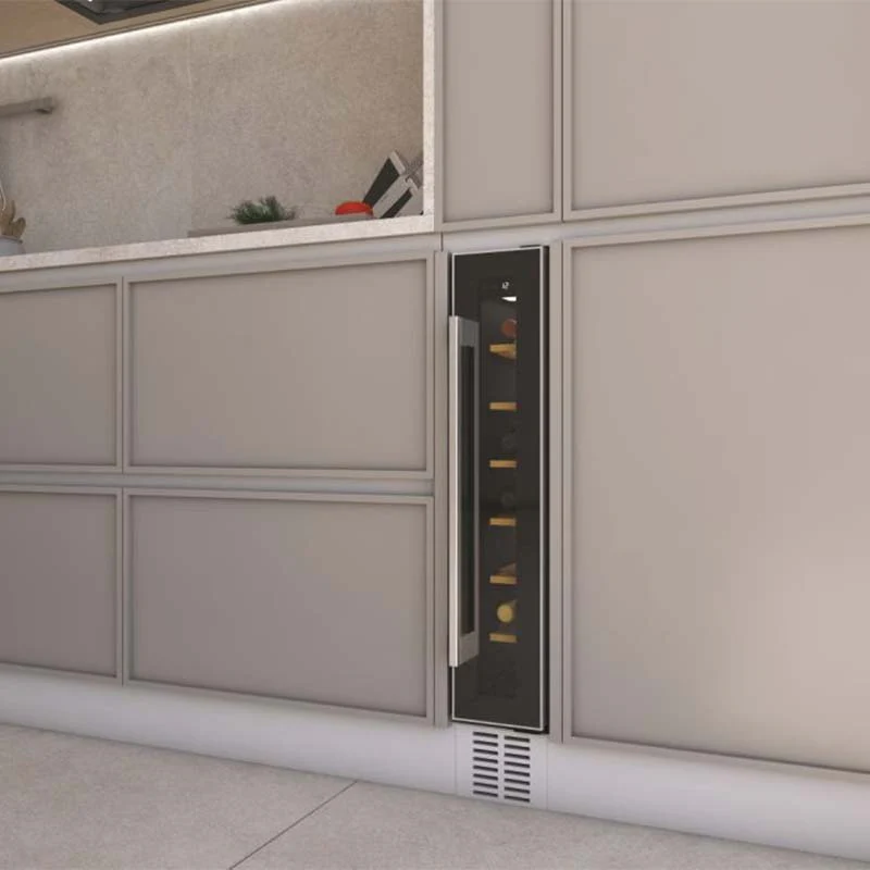 H300 15cm Wine Cooler - Black Glass & Stainless Steel - HWCB 15 UK/1