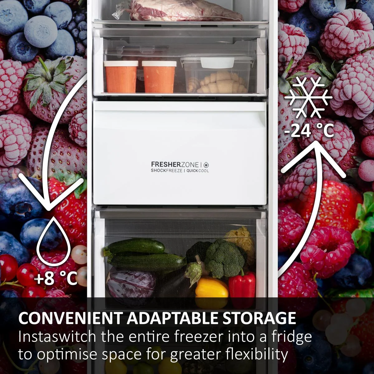 Haier H4F272WEH1K, InstaSwitch Freezer, E Rated in White - Image 4