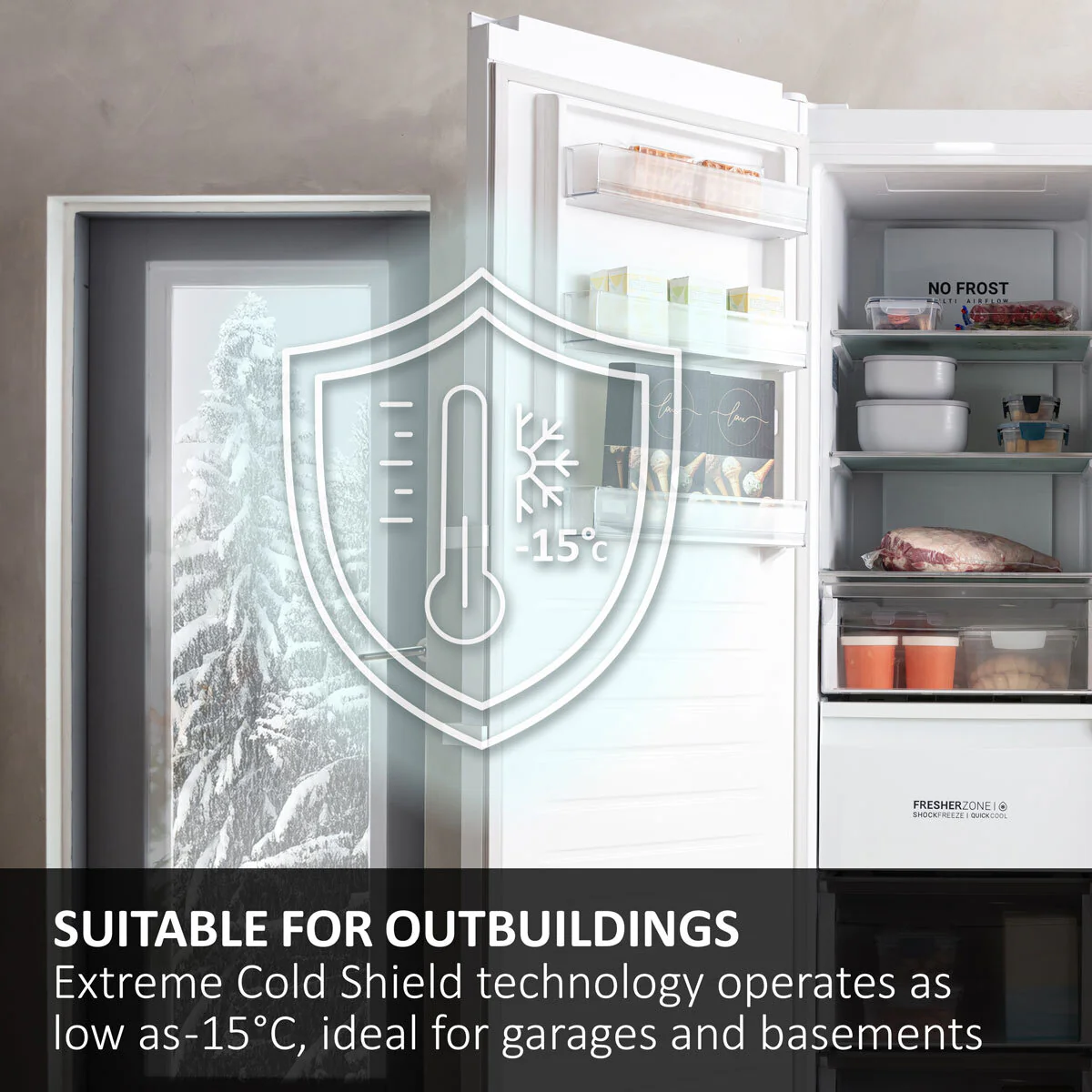 Haier H4F272WEH1K, InstaSwitch Freezer, E Rated in White - Image 8
