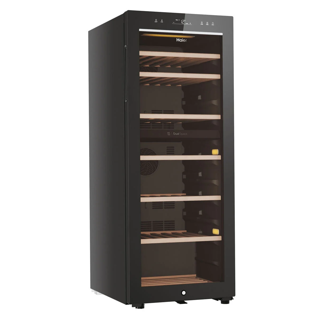 Haier HWS77GDAU1 77 Bottle Dual Zone Wine Cooler, G Rating in Black - Image 2
