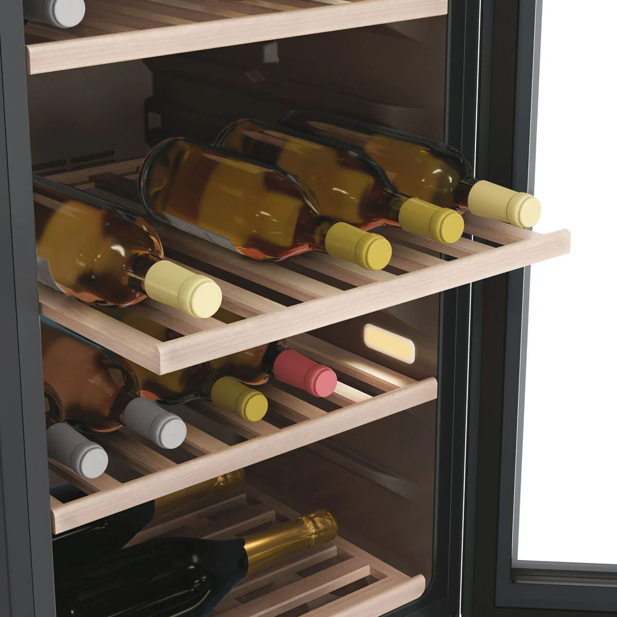 Haier HWS77GDAU1 77 Bottle Dual Zone Wine Cooler, G Rating in Black - Image 3