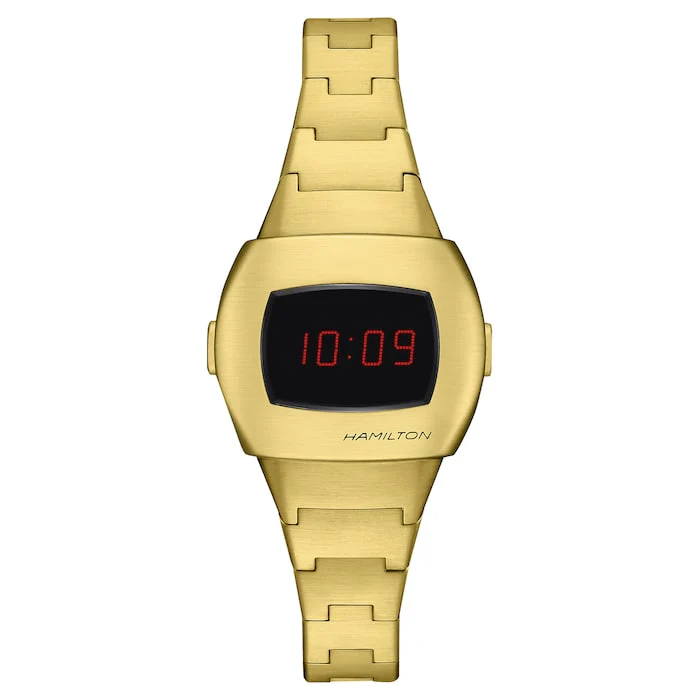 Hamilton American Classic PSR 74 25.6mm X 30.9mm Digital Unisex Watch Gold Luxury Watch Swiss Made H52314130
