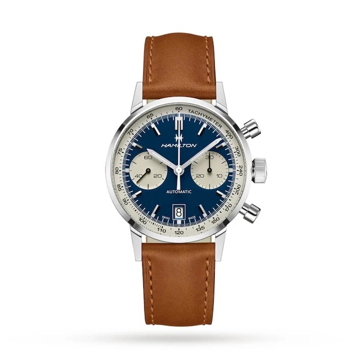 Hamilton Automatic 40mm Men’s Watch with Blue Material Dial, Stainless Steel Case, 100m Water Resistant / H38416541