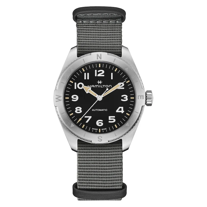 Hamilton Automatic 41mm Men’s Watch with Black Material Dial, Stainless Steel Case, 100m Water Resistant / H70315930
