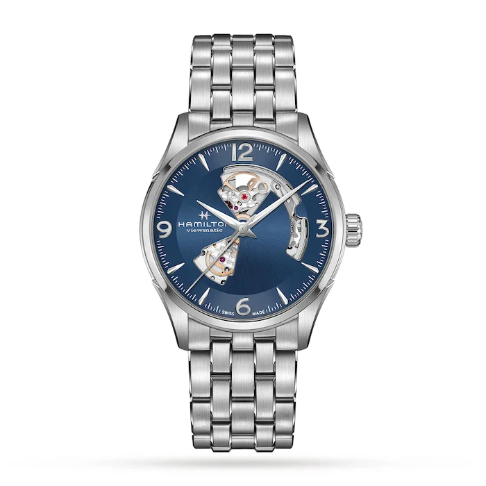 Hamilton Automatic 42mm Men’s Watch with Blue Material Dial, Stainless Steel Case & Bracelet, 50m Water Resistant / H32705141